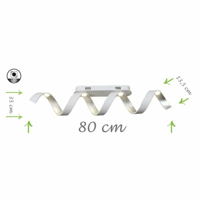 Luce Design Plafonnier Rezat LED Blanc, 1 lumière* Éclairage Led