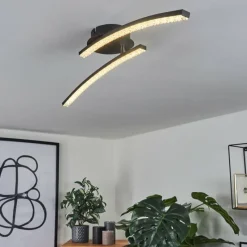 hofstein Plafonnier Rheinfelden LED Noir, 1 lumière