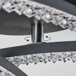 hofstein Plafonnier Rheinfelden LED Noir, 1 lumière