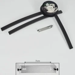 hofstein Plafonnier Rheinfelden LED Noir, 1 lumière