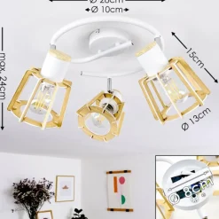 hofstein Plafonnier Rieti Blanc, 3 lumières