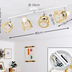 hofstein Plafonnier Rieti Blanc, 4 lumières