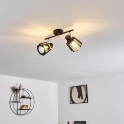 hofstein Plafonnier Rieti Noir, 2 lumières