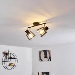 hofstein Plafonnier Rieti Noir, 2 lumières