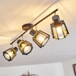 hofstein Plafonnier Rieti Noir, 4 lumières* Spots Et Projecteurs