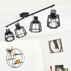 hofstein Plafonnier Rieti Noir, 4 lumières* Spots Et Projecteurs