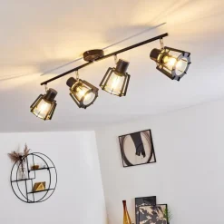 hofstein Plafonnier Rieti Noir, 4 lumières* Spots Et Projecteurs