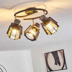 hofstein Plafonnier Rieti Noir, 3 lumières