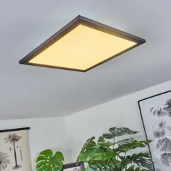 hofstein Plafonnier Ringuelet LED Noir, Blanc, 1 lumière, Télécommandes