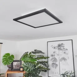 hofstein Plafonnier Ringuelet LED Noir, Blanc, 1 lumière, Télécommandes