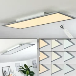 hofstein Plafonnier Ringuelet LED Blanc, 1 lumière, Télécommandes