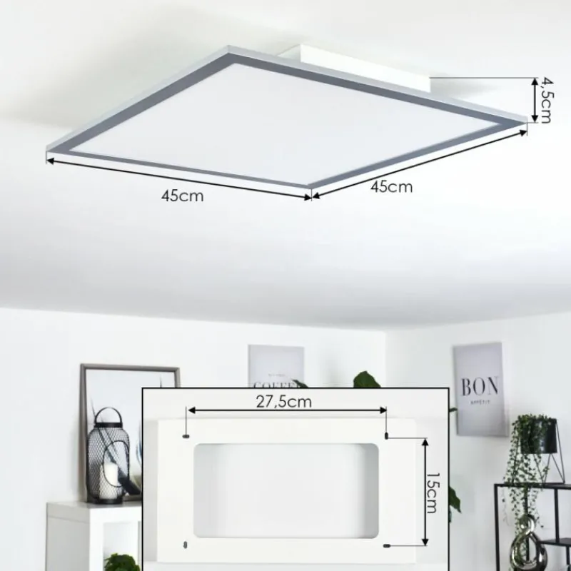 hofstein Plafonnier Ringuelet LED Blanc, 1 lumière, Télécommandes