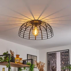 Lampes Vintages & Rétros-hofstein Plafonnier Rivers Noir, 1 lumière