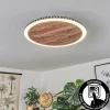 hofstein Plafonnier Rocha LED Brun, Couleur bois, Noir, 1 lumière