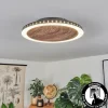 hofstein Plafonnier Rocha LED Brun, Couleur bois, Noir, 1 lumière