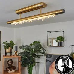 hofstein Plafonnier Rodeche LED Laiton, 1 lumière