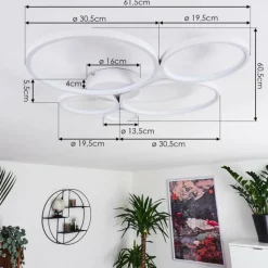 hofstein Plafonnier Rodekro Blanc, 1 lumière