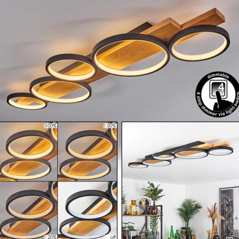 Luminaires Scandinaves-hofstein Plafonnier Rodekro LED Écru, Noir, 1 lumière