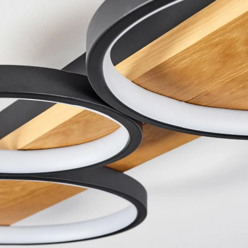 Luminaires Scandinaves-hofstein Plafonnier Rodekro LED Écru, Noir, 1 lumière