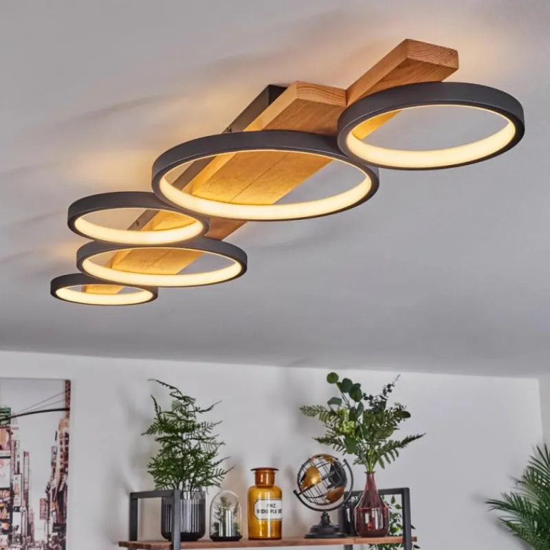 Luminaires Scandinaves-hofstein Plafonnier Rodekro LED Écru, Noir, 1 lumière