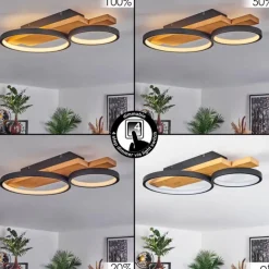 Luminaires Scandinaves-hofstein Plafonnier Rodekro LED Écru, Noir, 1 lumière