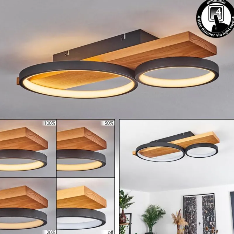 Luminaires Scandinaves-hofstein Plafonnier Rodekro LED Écru, Noir, 1 lumière