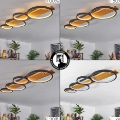 Luminaires Scandinaves-hofstein Plafonnier Rodekro LED Écru, Noir, 1 lumière