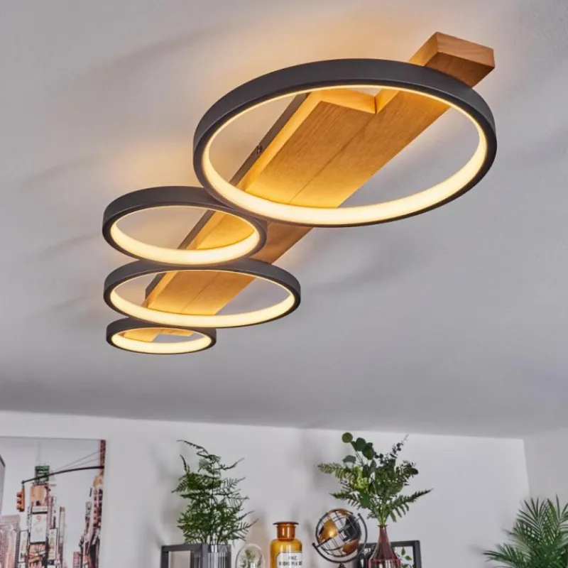 Luminaires Scandinaves-hofstein Plafonnier Rodekro LED Écru, Noir, 1 lumière