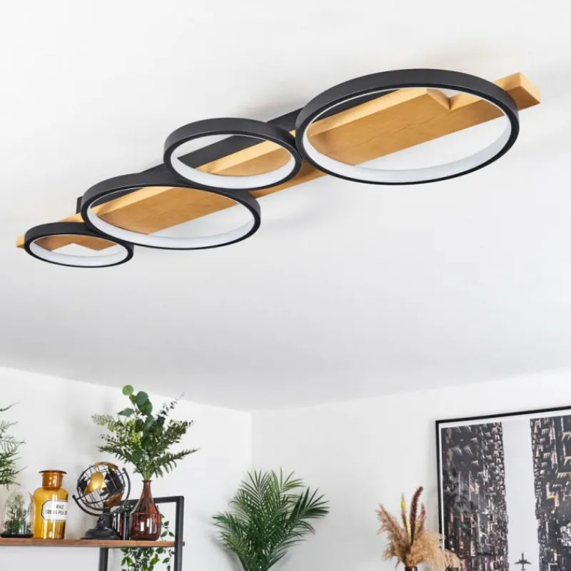 Luminaires Scandinaves-hofstein Plafonnier Rodekro LED Écru, Noir, 1 lumière