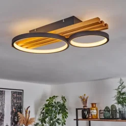 hofstein Plafonnier Rodekro LED Écru, Noir, 1 lumière