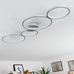 hofstein Plafonnier Rodekro LED Nickel mat, 4 lumières