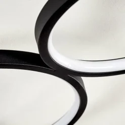 hofstein Plafonnier Rodekro LED Noir, 1 lumière