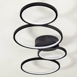 hofstein Plafonnier Rodekro LED Noir, 1 lumière