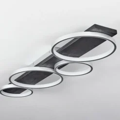 hofstein Plafonnier Rodekro LED Noir, Argenté, 1 lumière