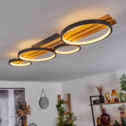 hofstein Plafonnier Rodekro LED Noir, 1 lumière