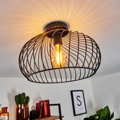 Lampes Industrielles-hofstein Plafonnier Rogsvolden Noir, 1 lumière