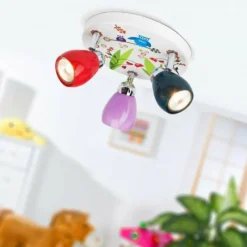 Luminaires Brilliant Plafonnier rond à spots Brilliant Leuchten Birds Multicolore, 3 lumières* Spots Et Projecteurs