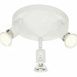 Luminaires Brilliant Plafonnier rond à spots Brilliant Loona LED Blanc, 3 lumières* Spots Et Projecteurs