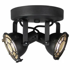 Luminaires Brilliant Plafonnier rond à spots Brilliant Jesper LED Noir, 2 lumières* Éclairage Led