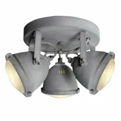 Luminaires Brilliant Plafonnier rond à spots Brilliant Carmen LED Gris, 3 lumières