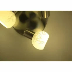 Luminaires Brilliant Plafonnier rond à spots Brilliant Bona Blanc, 3 lumières