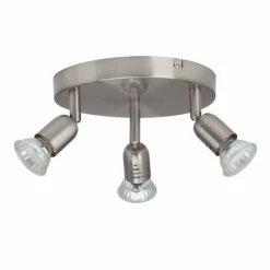 Luminaires Brilliant Plafonnier rond à spots Brilliant Loona, 3 lumières* Spots Et Projecteurs