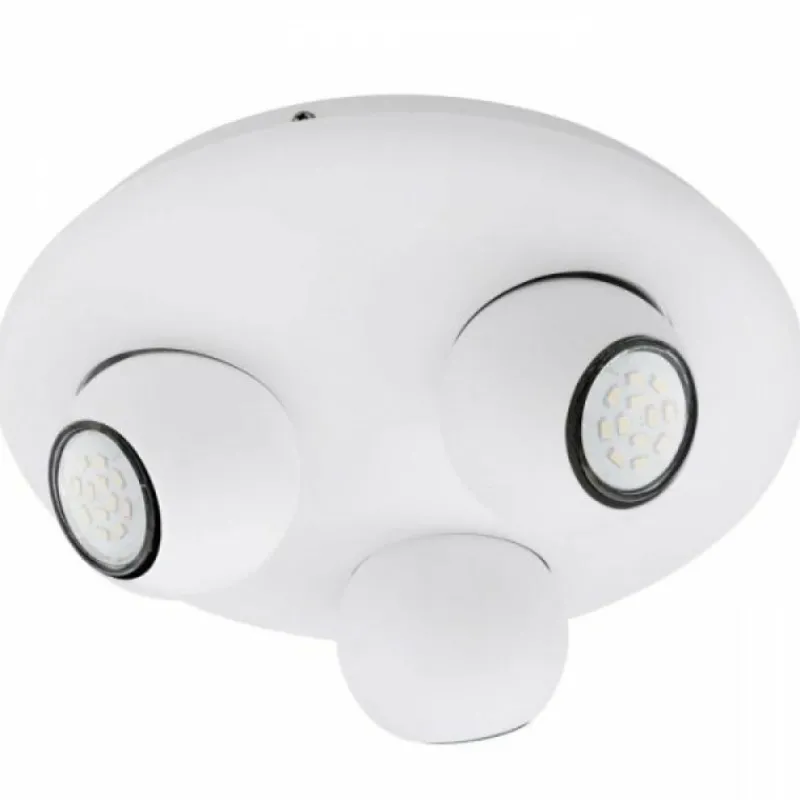 Luminaires Eglo Plafonnier rond à spots Eglo NORBELLO 3 Blanc* Spots Et Projecteurs