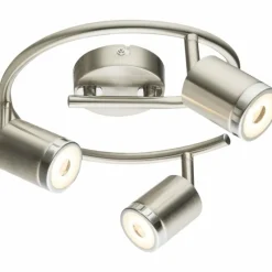 Luminaires Globo Lighting Plafonnier rond à spots Globo COMORE LED Nickel mat, 3 lumières* Éclairage Led