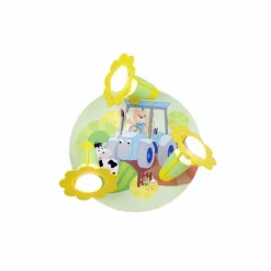 Lampes En Bois-Luminaires Elobra Plafonnier rond Elobra BAUERNHOF Jaune, Vert, 3 lumières