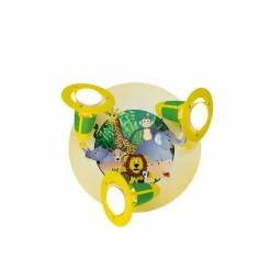 Lampes En Bois-Luminaires Elobra Plafonnier rond Elobra DSCHUNGEL Vert, 3 lumières