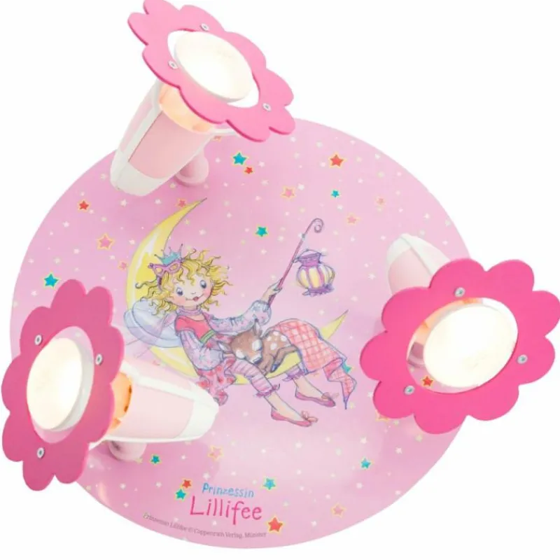 Lampes En Bois-Luminaires Elobra Plafonnier rond Elobra LATERNENNACHT Rose, 3 lumières