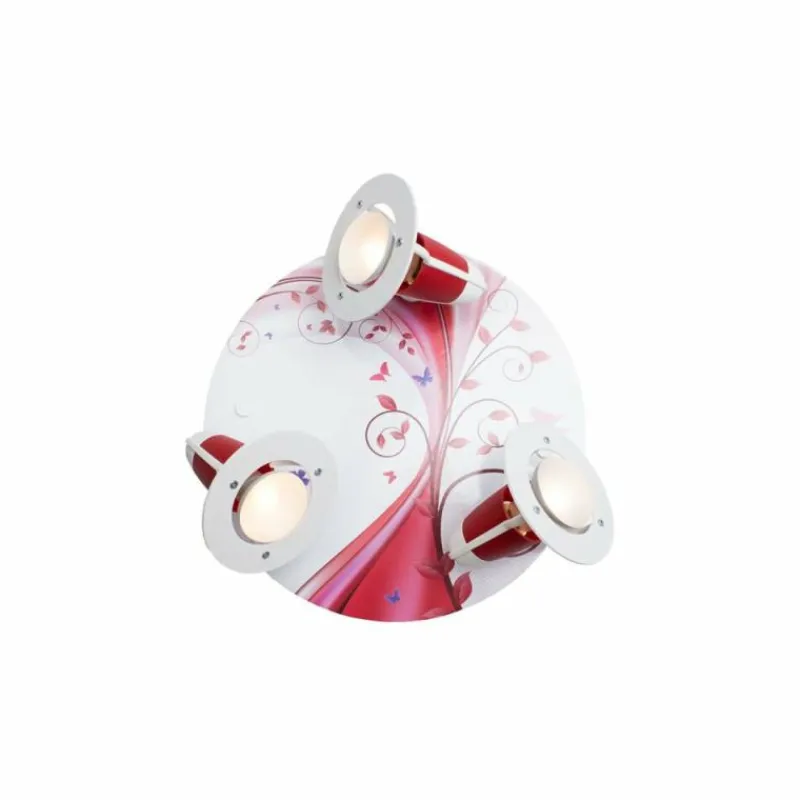 Lampes En Bois-Luminaires Elobra Plafonnier rond Elobra PHANTASIE Bleu, 3 lumières