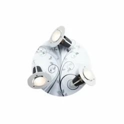 Lampes En Bois-Luminaires Elobra Plafonnier rond Elobra PHANTASIE Argenté, 3 lumières