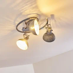 hofstein Plafonnier Ronia Gris, 3 lumières